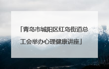 青岛市城阳区红岛街道总工会举办心理健康讲座