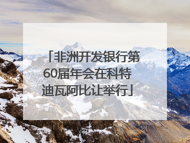 非洲开发银行第60届年会在科特迪瓦阿比让举行