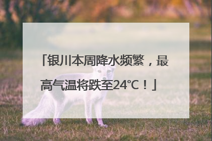 银川本周降水频繁，最高气温将跌至24℃！