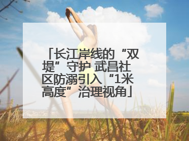 长江岸线的“双堤”守护 武昌社区防溺引入“1米高度”治理视角