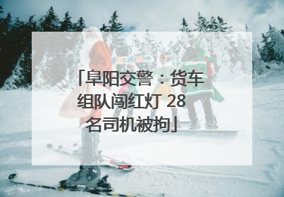 阜阳交警：货车组队闯红灯 28名司机被拘