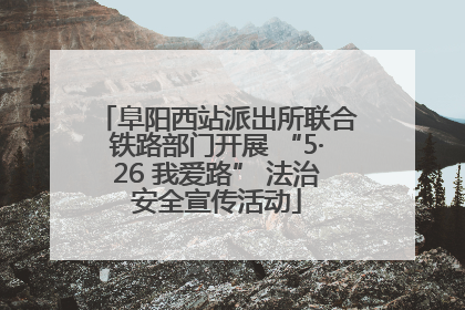 阜阳西站派出所联合铁路部门开展 “5·26 我爱路” 法治安全宣传活动