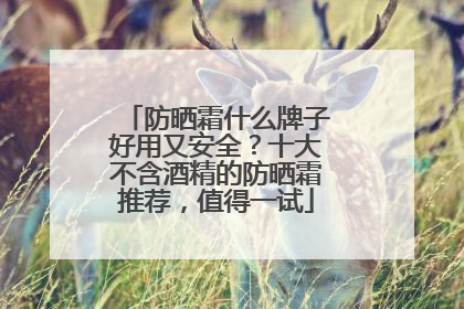 防晒霜什么牌子好用又安全？十大不含酒精的防晒霜推荐，值得一试