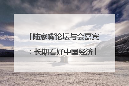 陆家嘴论坛与会嘉宾：长期看好中国经济