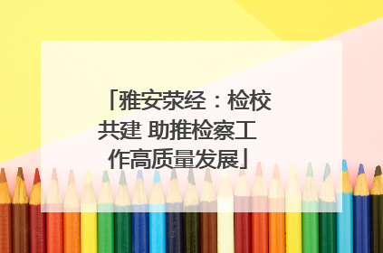 雅安荥经：检校共建 助推检察工作高质量发展