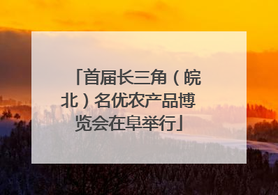 首届长三角（皖北）名优农产品博览会在阜举行