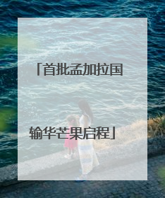 首批孟加拉国输华芒果启程