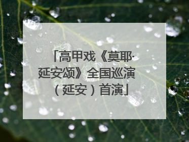 高甲戏《莫耶·延安颂》全国巡演（延安）首演
