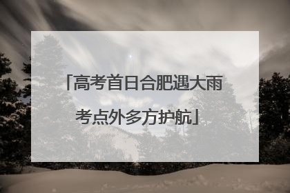 高考首日合肥遇大雨 考点外多方护航