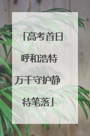 高考首日 呼和浩特万千守护静待笔落