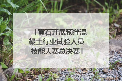 黄石开展预拌混凝土行业试验人员技能大赛总决赛