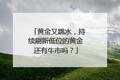 黄金又跳水，持续刷新低位的黄金还有牛市吗？