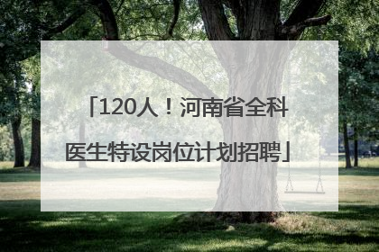 120人！河南省全科医生特设岗位计划招聘