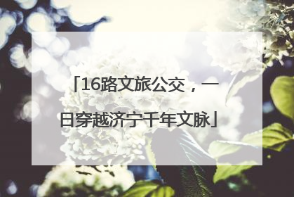 16路文旅公交，一日穿越济宁千年文脉