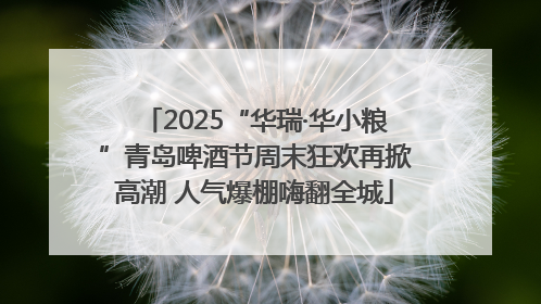 2025“华瑞·华小粮”青岛啤酒节周末狂欢再掀高潮 人气爆棚嗨翻全城