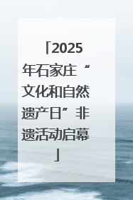 2025年石家庄“文化和自然遗产日”非遗活动启幕