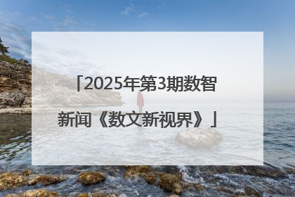 2025年第3期数智新闻《数文新视界》