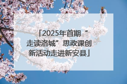 2025年首期“走读洛城”思政课创新活动走进新安县