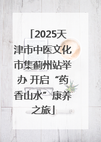 2025天津市中医文化市集蓟州站举办 开启“药香山水”康养之旅