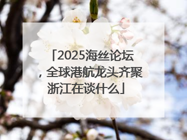 2025海丝论坛，全球港航龙头齐聚浙江在谈什么