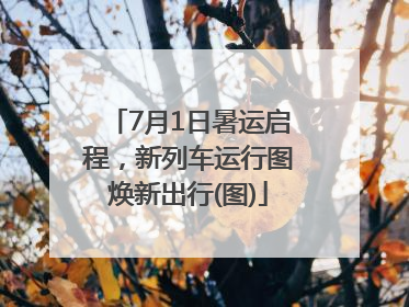 7月1日暑运启程，新列车运行图焕新出行(图)