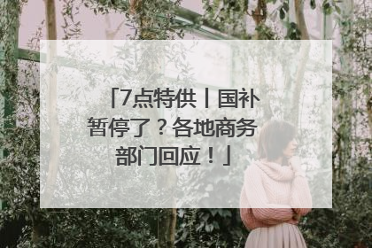 7点特供丨国补暂停了？各地商务部门回应！