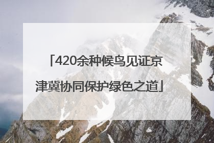 420余种候鸟见证京津冀协同保护绿色之道