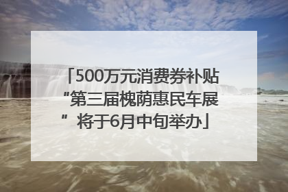 500万元消费券补贴 “第三届槐荫惠民车展”将于6月中旬举办