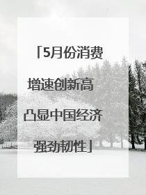 5月份消费增速创新高 凸显中国经济强劲韧性
