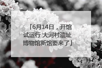 6月14日，开馆试运行 大河村遗址博物馆新馆要来了
