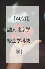 AI应用融入北京学校全学科教学